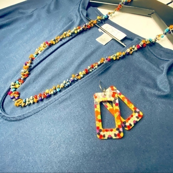 Boho beaded necklace with matching‎ earrings - Picture 4 of 4